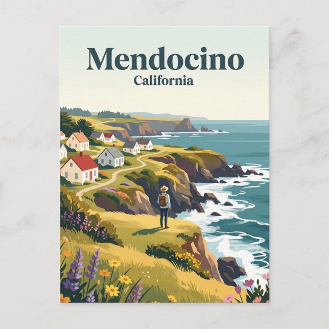 Carte Postale Mendocino Californie (Devant)