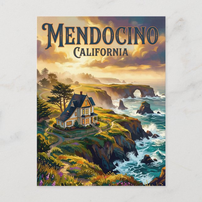 Carte Postale Mendocino Californie (Devant)