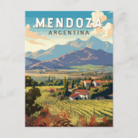 Mendoza Argentine Voyage Art Vintage
