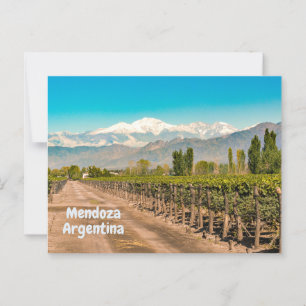 Carte Postale Mendoza, Argentine Winery, Montagnes