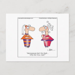 Carte Postale MENOPAUSE Cartoon Postcard par April McCallum