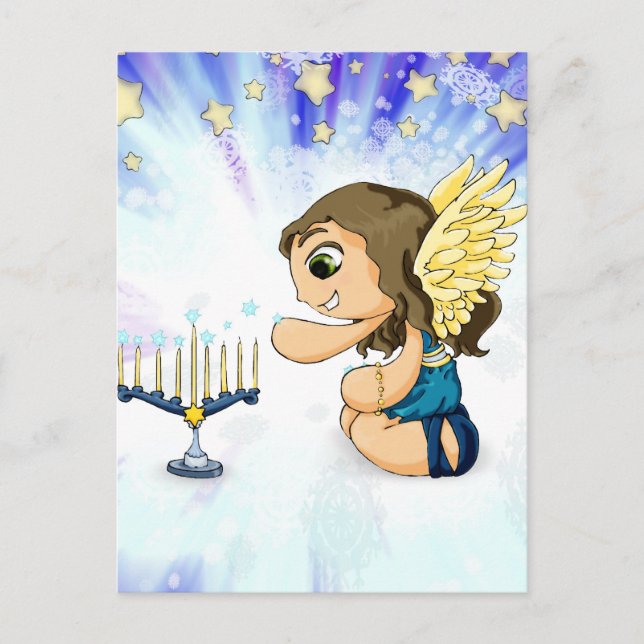 Carte Postale Menorah Angel (Devant)