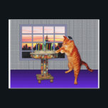 Carte Postale menorah cat.jpg<br><div class="desc">Pas seulement pour Chanukah plus - ce joli gingembre allume les bougies parce qu'un grand miracle s'est produit ici !</div>