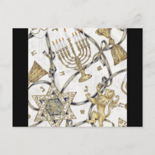 Carte Postale Menorah Hannukah