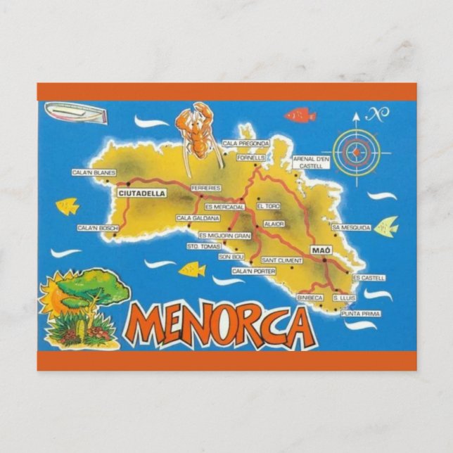 Carte Postale Menorca Espagne Illustré (Devant)