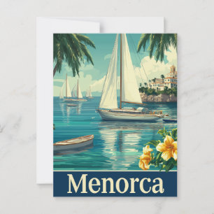 Carte Postale Menorca vintage