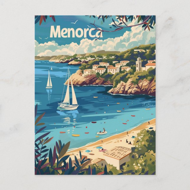 Carte Postale Menorca Vintage (Devant)