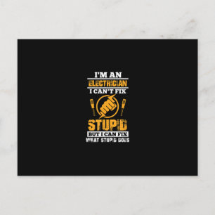 Carte Postale Mens Electriciens Drôle Je suis un électricien Je