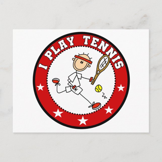 Carte Postale Mens I Play Tennis Tshirts et cadeaux (Devant)