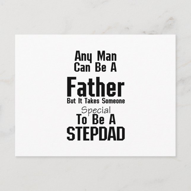 Carte Postale Mens Stepdad Dads Cadeaux Stepdad Grand-père (Devant)