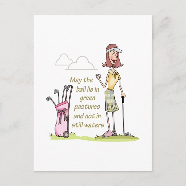 CARTE POSTALE MENSONGE DANS LES PASTURES VERTES (Devant)