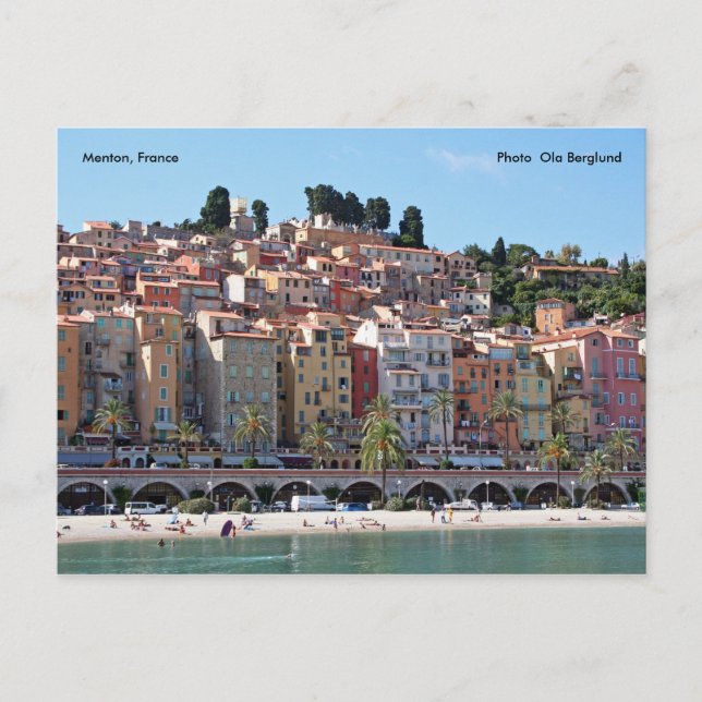Carte Postale Menton, France, Photo Ola Berg... (Devant)