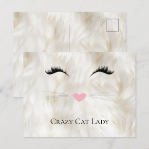 Carte Postale Meow Crazy Cat Lady