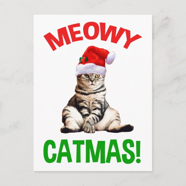 Carte Postale Meowy Catmas ! (Devant)