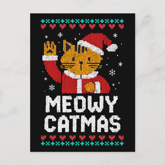 Carte Postale Meowy Catmas (Devant)