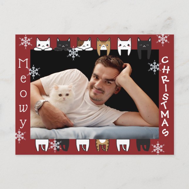 Carte Postale Meowy Christmas Ajouter Vacances photo (Devant)