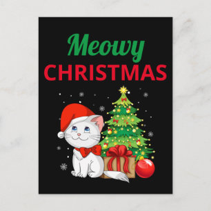 Carte postale Meowy Christmas Cat Holiday