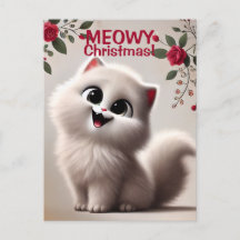 Carte postale Meowy Christmas Holiday