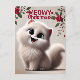 Carte postale Meowy Christmas Holiday