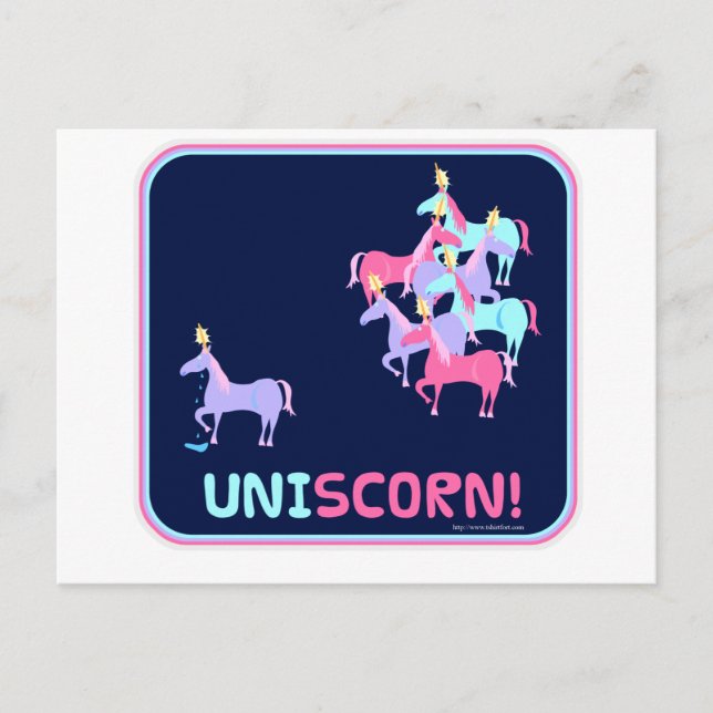 Carte Postale Mépris-licorne (Devant)