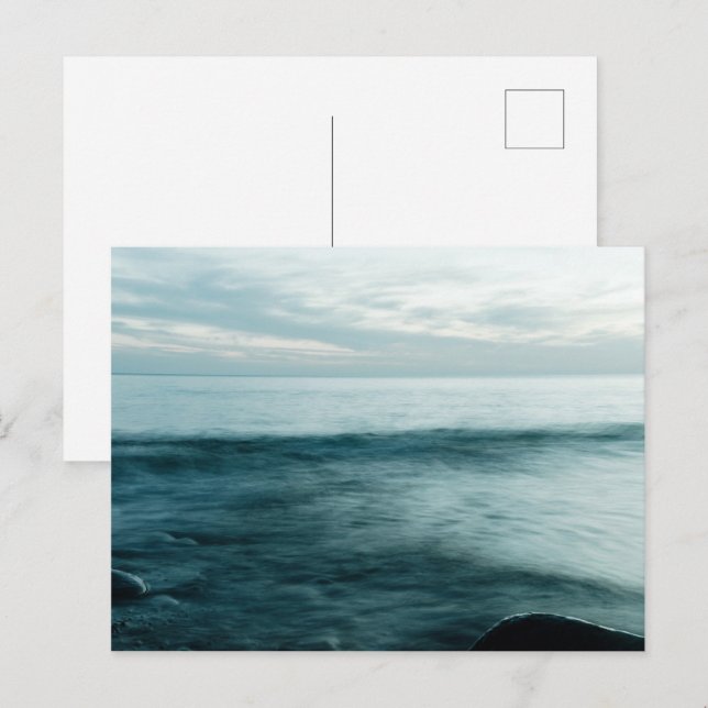 Carte Postale mer à longue exposition (Devant / Derrière)