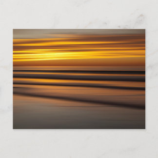 Carte Postale Mer Abstraite au coucher du soleil, CA