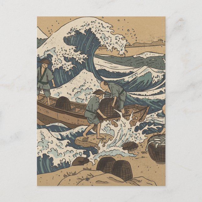Carte Postale Mer agitée (Devant)