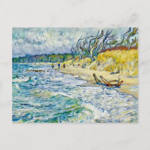 Carte Postale Mer Baltique orageuse impressionniste à Weststrand
