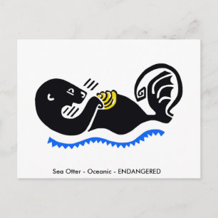 Carte Postale Mer cool OTTER- Conservation - Écologie