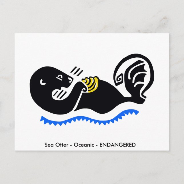 Carte Postale Mer cool OTTER- Conservation - Écologie (Devant)