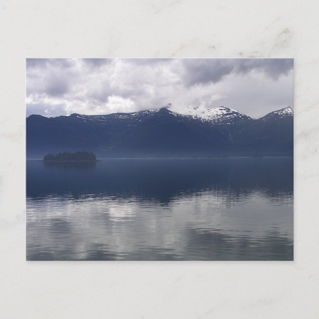 Carte Postale Mer d'Alaska brumeuse aux nuances de bleu (Devant)