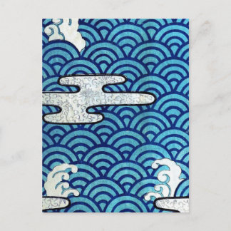 Carte Postale Mer et nuages japonais