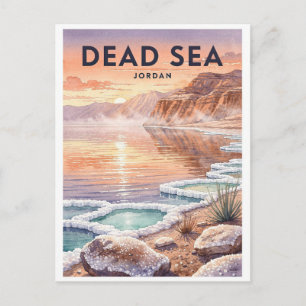 Carte Postale Mer Morte Jordanie Vintage