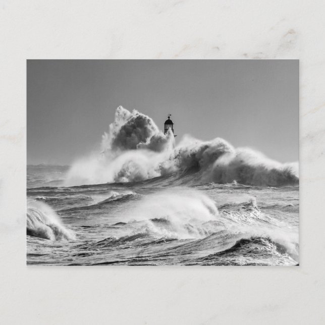 Carte Postale Mer orageuse à Seaham (Devant)