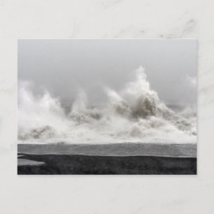 Carte Postale Mer tempétueux en hiver