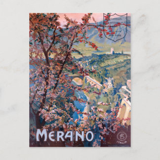 Carte Postale Merano Italie Vintage Italie affiche de voyage