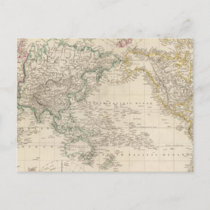 Carte Postale Mercators Projection du monde