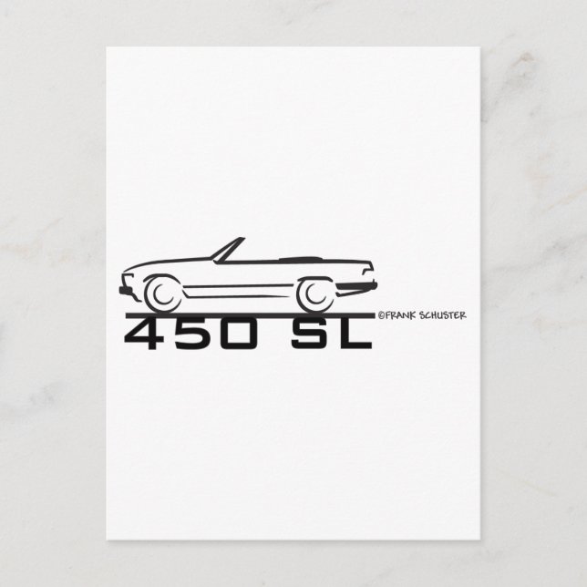 Carte Postale Mercedes 450SL (Devant)