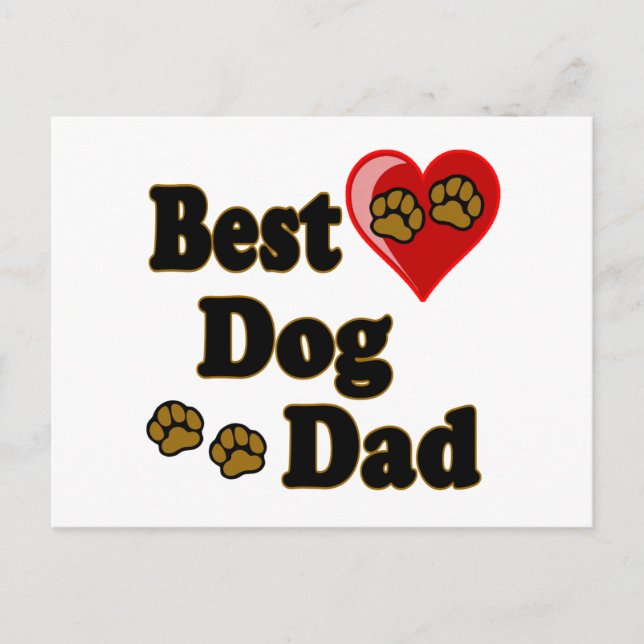 Carte Postale Merchandise Best Chien Papa (Devant)