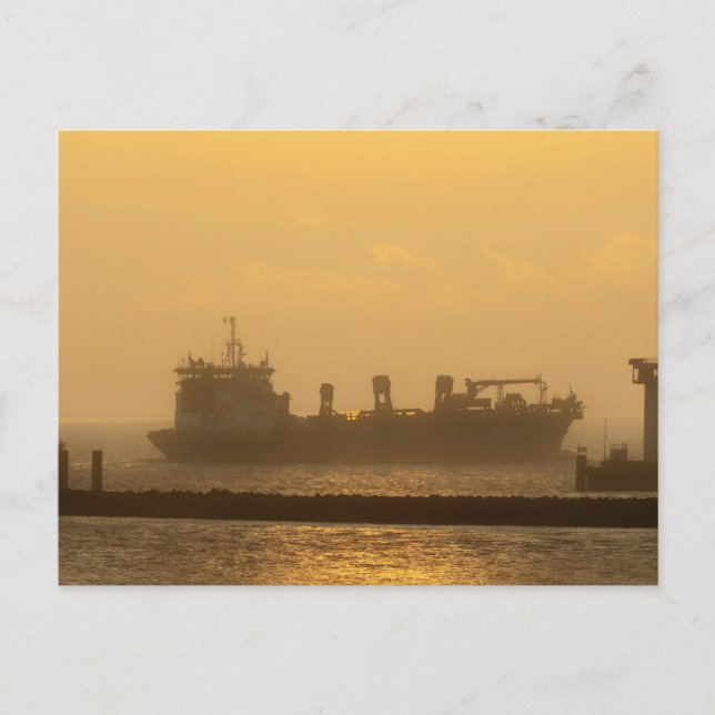 Carte Postale Merchant ship on the North Sea near Cuxhaven (Devant)