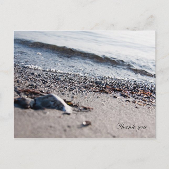 Carte Postale Merci à la plage (Devant)