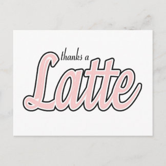 Carte Postale Merci à Latte