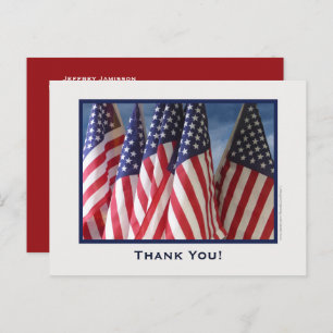 Carte postale Merci American Flags