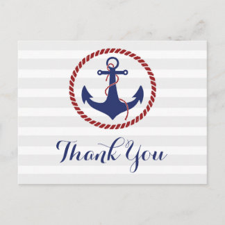 Carte Postale Merci Ancre nautique