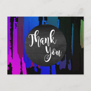 Carte Postale Merci aquarelle Splatter Abstrait moderne
