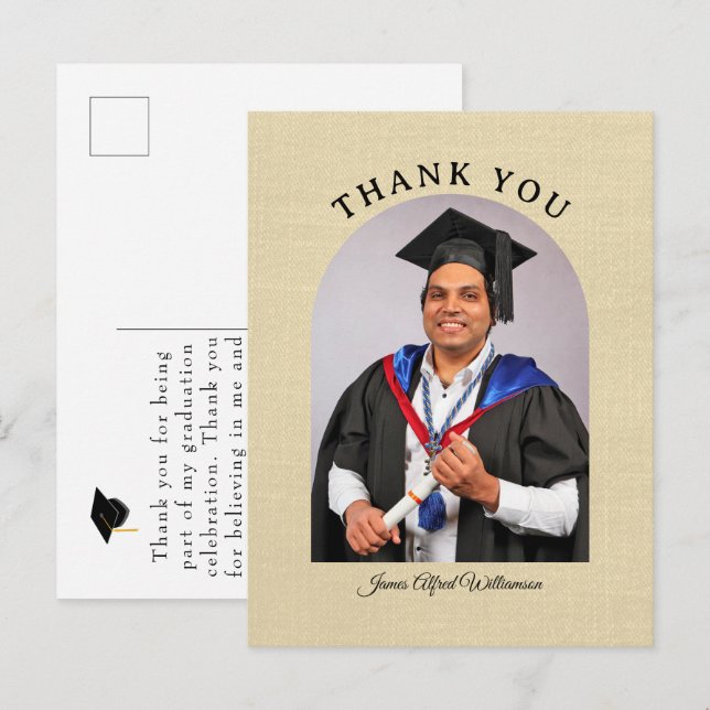 Carte postale Merci Arche de la remise des diplôme (Devant / Derrière)