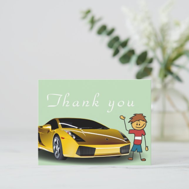 Carte Postale Merci au mécanicien  (Debout devant)