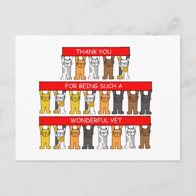 Carte Postale Merci au merveilleux vétérinaire (Devant)