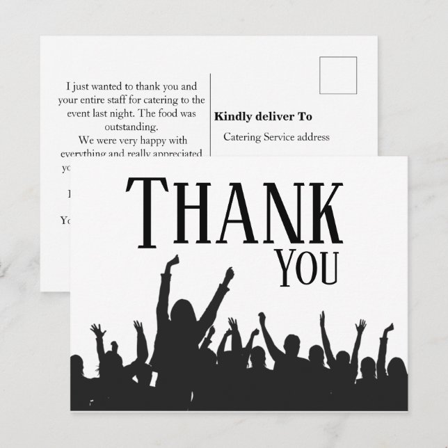 Carte Postale Merci au planificateur d'événements (Devant / Derrière)