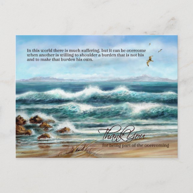 Carte Postale Merci au soignant, Journée des médecins ou Journée (Devant)